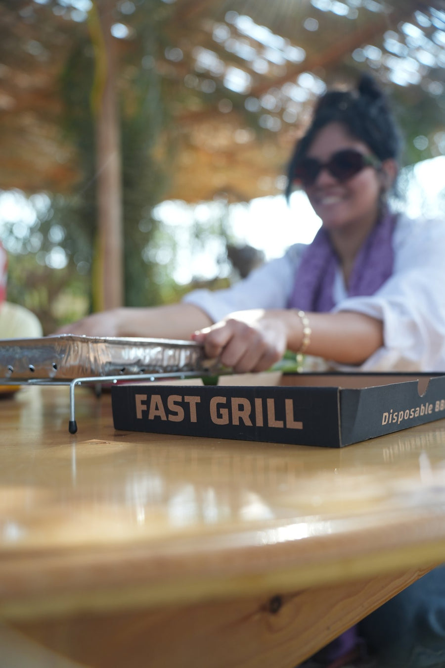 step open – Fast Grill disposable BBQ